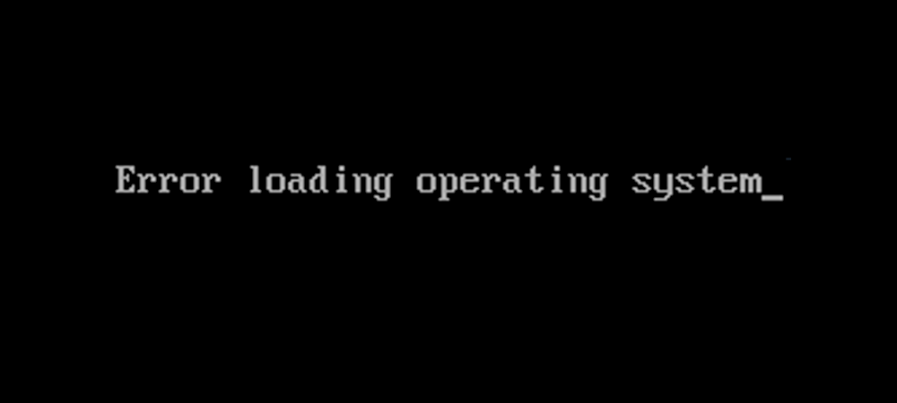 Error Loading Operating System